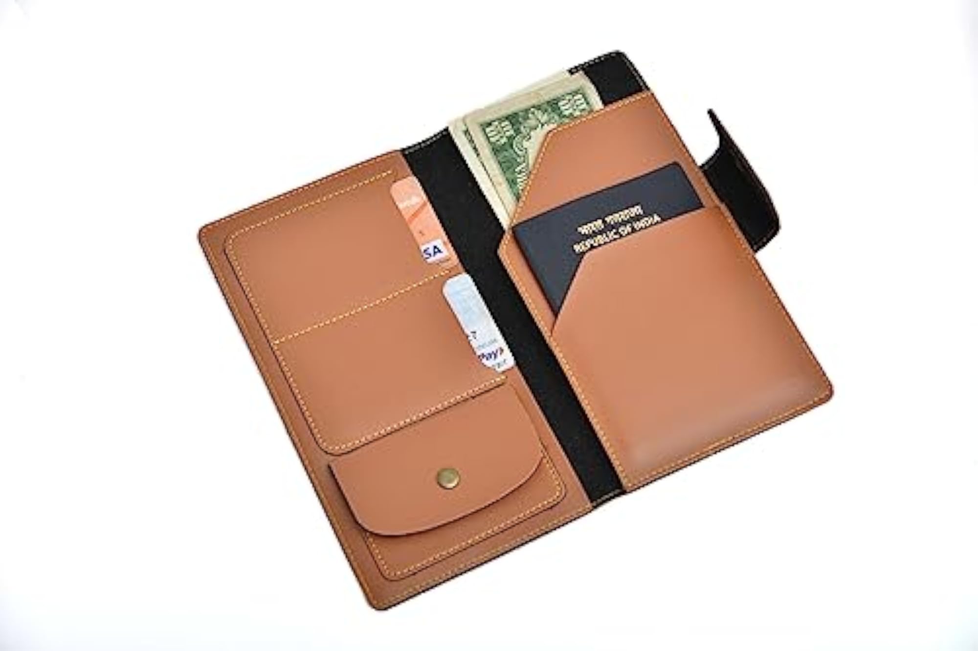 Customized Leather Unisex Travel Wallet, Personalized Gift